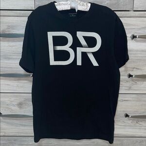 Banana Republic Mens Black T-Shirt with White Logo